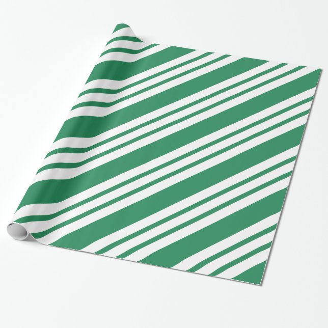 Grönt Juli Candy Peppermint Wrapping Papper Presentpapper (Utrullad)