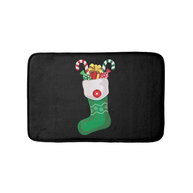 Grönt - julklapp badrumsmatta (Framsidan)