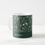 Grönt Julmodern minimal botanisk elegant Kaffemugg<br><div class="desc">Modern grönt för minsta blad i lövsaftet manuset helgdag julklapp för personlig. Hand målade eukalyptus,  minimalt löv och modern rustik utandning ge i helgdag-kortet är en lyxaktig känsla. I klassade gröntar,  ,  svarta och grå.</div>