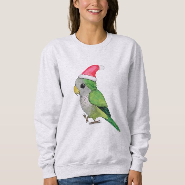 Grönt Julpapegoja T-shirt (Framsida)
