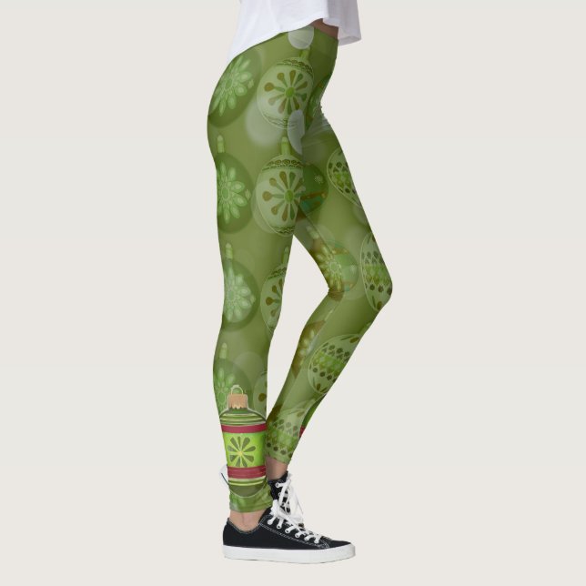 Grönt Julprydnadsföremål Leggings (Höger)
