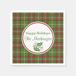 Grönt Julpset Anpassningsbar Pappersservett