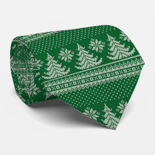 Grönt julträd slips