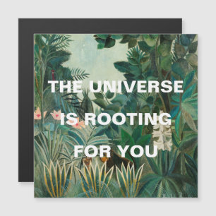Grönt Jungle Painting Universe är Rooting Magnet