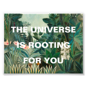 Grönt Jungle Painting Universe är roterande vykort Fototryck
