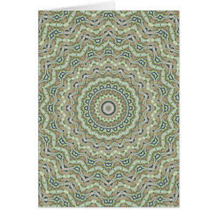 Grönt Kaleidoscope Hälsningskort