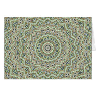 Grönt Kaleidoscope Hälsningskort