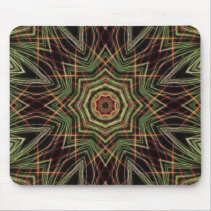 Grönt Kaleidoscope Mouse Pad Musmatta