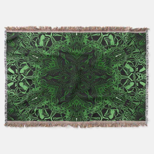 Grönt Kaleidoscope Mysfilt (Framsidan)
