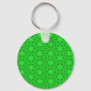 Grönt Kaleidoscope Nyckelring