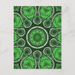 Grönt Kaleidoscope Vykort