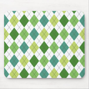 Grönt, kalk och Lime Argyle Preppy Mousepad Musmatta
