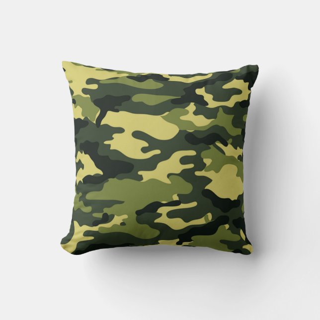 Grönt kamouflage American MoJo Pillow Kudde (Framsida)