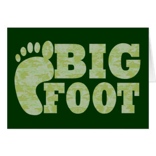 Grönt-kamouflage Bigfoot-text Hälsningskort