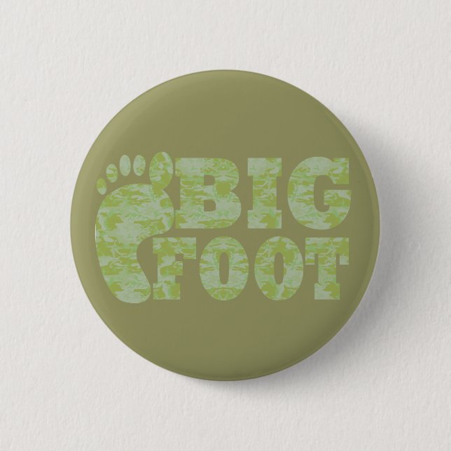 Grönt-kamouflage Bigfoot-text Knapp (Framsida)