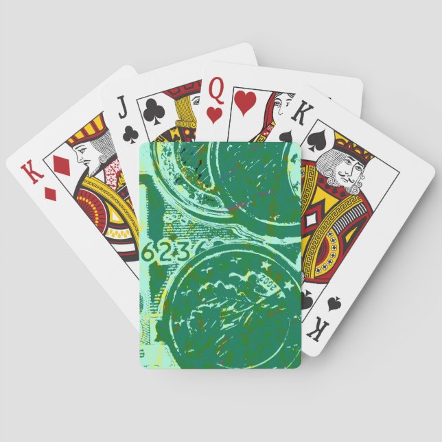 Grönt kapital casinokort (Baksidan)