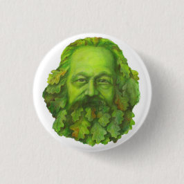 Grönt Karl Marx emblem Knapp