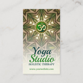 Grönt Kärlek Energy Meditation Mandala Yoga Visitkort