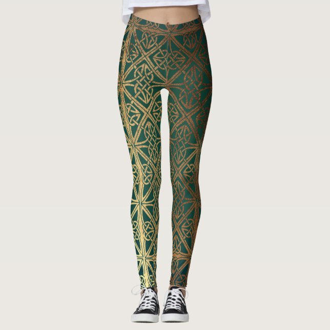 Grönt keltisk leggings (Framsida)