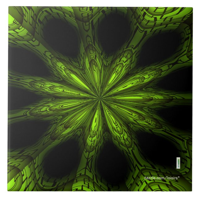 Grönt keramiskt plattor kakelplatta (Framsidan)