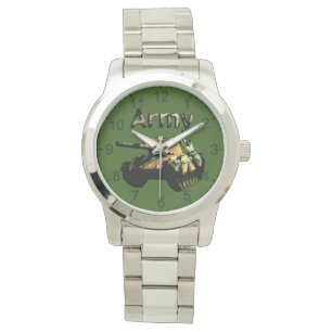 Grönt Khaki Army Tank, Unisex Wristwatch Armbandsur