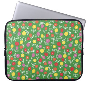 Grönt Kids Blommigt Ditsy Laptop sleeve