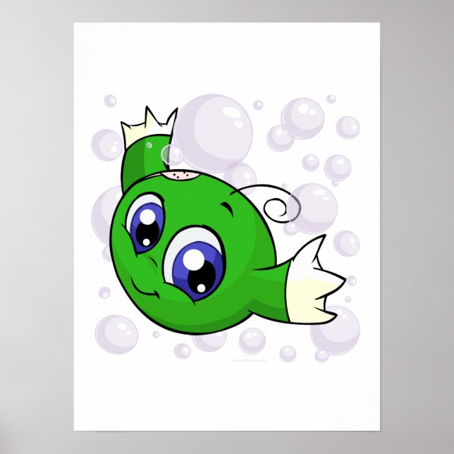 Grönt Kiko som sveper genom Kiko Sjö Poster (Framsidan)