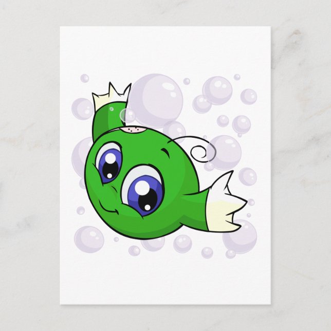 Grönt Kiko som sveper genom Kiko Sjö Vykort (Framsida)