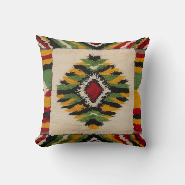 Grönt Kilim Decorative Pillows for a Natural Touch Kudde (Framsida)