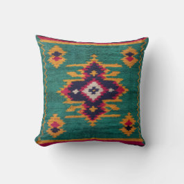 Grönt Kilim Dekorativ kudde: Artisan Craftsmanship Kudde