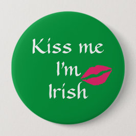 Grönt Kiss Me Jag är Irish Button Knapp