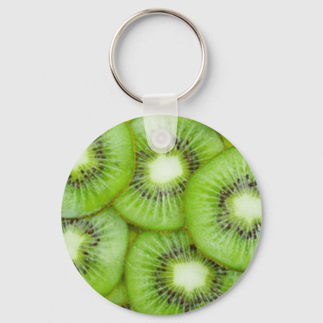 Grönt Kiwi Fruit Nyckelring (Framsida)