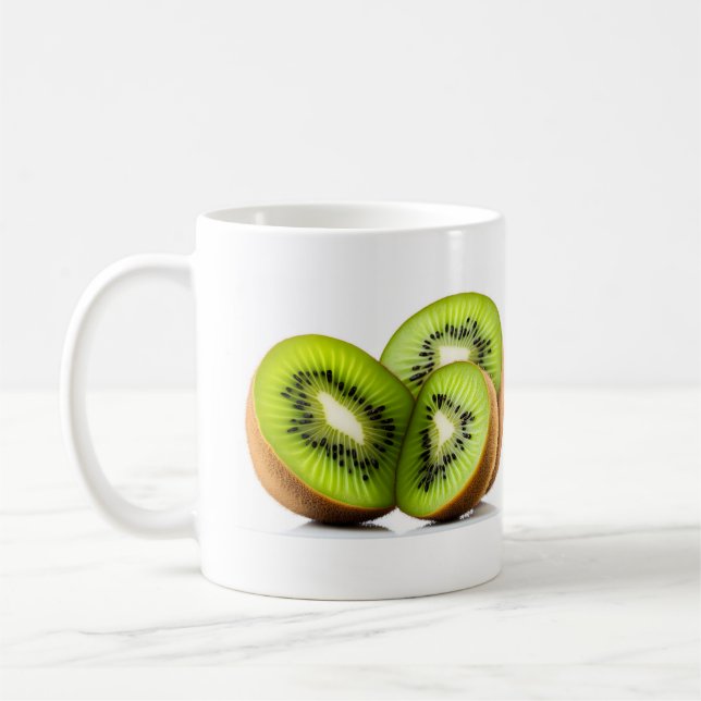 Grönt kiwi-frukt kaffemugg (Vänster)