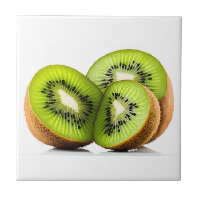 Grönt kiwi-frukt kakelplatta (Framsidan)