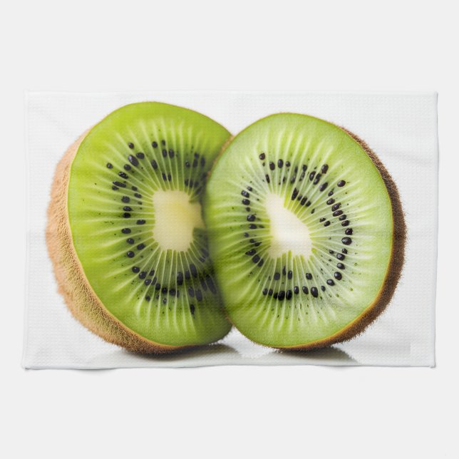 Grönt kiwi-frukt kökshandduk (Horisontell)