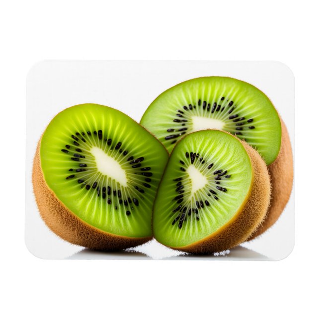 Grönt kiwi-frukt magnet (Horisontell)