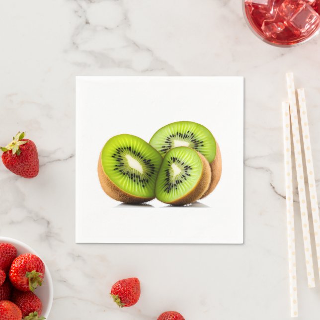 Grönt kiwi-frukt pappersservett (Insitu)