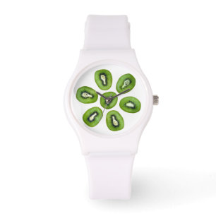 Grönt Kiwi Mönster Armbandsur