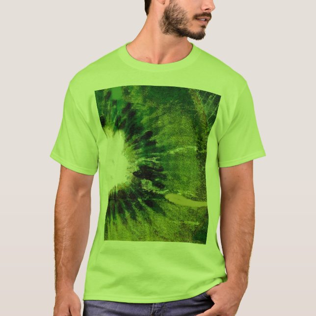 Grönt Kiwi Tie Die Roligt för sommaren T Shirt (Framsida)