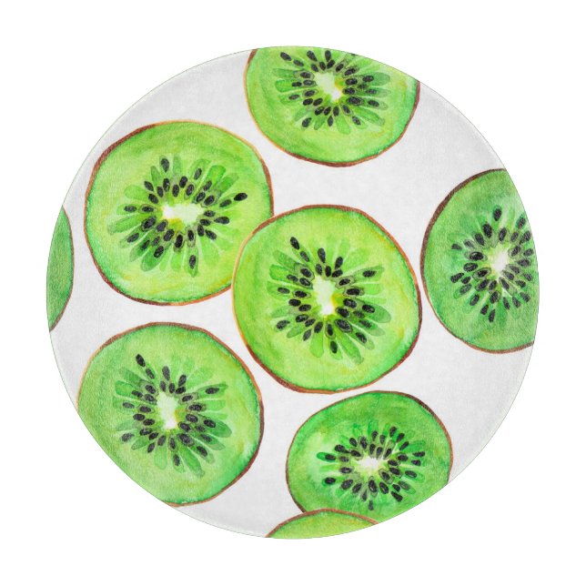 Grönt Kiwi - vattenfärgsuppsättning för frukt (Framsidan)