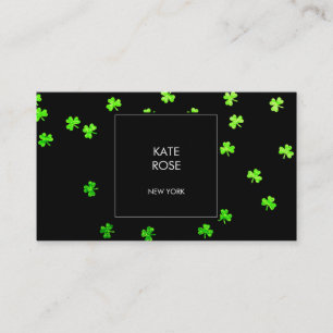 Grönt Klöver Confetti Black Glam Vip Visitkort