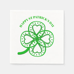 Grönt Klöver Heart St patrick's day Papper N Pappersservett