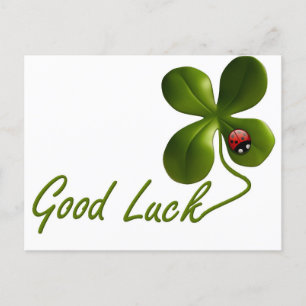 Grönt Klöver Ladybug St. Patrick's Day Vykort