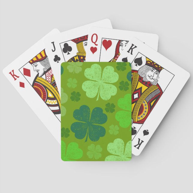 Grönt Klöver, Lucky Klöver, Saint patrick's day Casinokort (Baksidan)