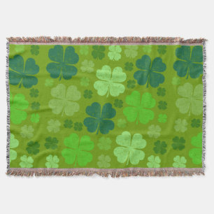 Grönt Klöver, Lucky Klöver, Saint patrick's day Filt