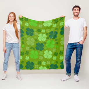 Grönt Klöver, Lucky Klöver, Saint patrick's day Fleecefilt