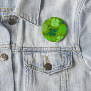 Grönt Klöver, Lucky Klöver, Saint patrick's day Knapp