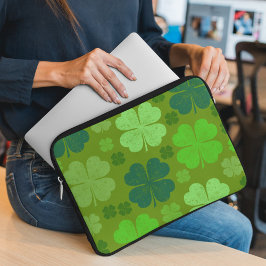 Grönt Klöver, Lucky Klöver, Saint patrick's day Laptop Fodral
