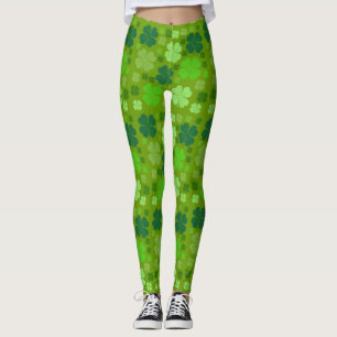 Grönt Klöver, Lucky Klöver, Saint patrick's day Leggings
