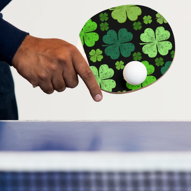 Grönt Klöver, Lucky Klöver, Saint patrick's day Pingisracket (Insitu)